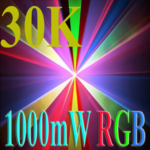 30K 1000mW RGB BLUE+GREEN+RED Laser Show Light Projector System American DJ