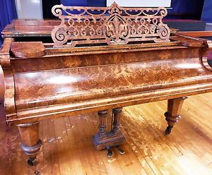 Bechstein 1890 Model V 6'7'' Burr Walnut Grand Piano Fully Restored & Overhauled