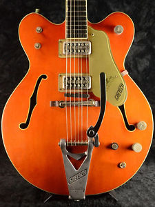 Free Shipping Used Gretsch 1967's 6120 Chet Atkins Hollow Body Orange Guitar