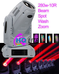 280W 10R Beam Spot Wash Zoom Moving Head Beam with power in out white light