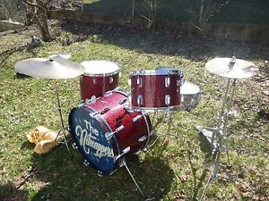 4 Piece Rogers Drum Set, Dynasonic Snare Drum, Zildjian Cymbals,Vintage Hardware