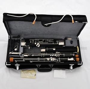 Professional Black Full size Bassoon C Tone 2 Bocals Silver Key New With Case