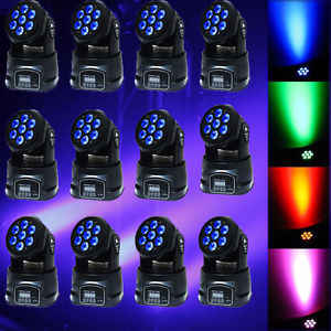 Lot12 7LED Moving Head Light 100W RGBW DMX512 XMAS Disco Stage Party Lighting