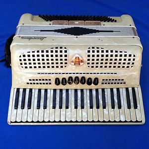 Vintage Excelsior Accordiana 312 Pearl Accordion Large 41/120 7/3 REG 3/4 REED