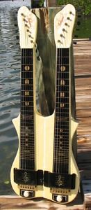Vintage Oahu Iolana Double Neck 6 String Lap Steel Guitar - 1954