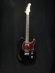 G&L ASAT Classic Bluesboy Jet Black Satin Frost Top Coat & Hardshell Case #6413