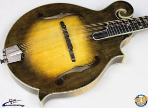Eastman MD815-V F-Style Acoustic Mandolin w/Case MD815V Solid Woods FLAME! 32498