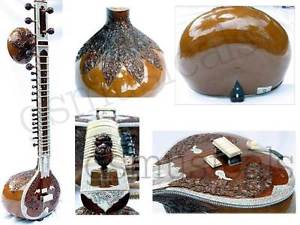 SITAR TEAKWOOD PRO RAVISHANKHAR STYLE DOUBLE TUMBA WITH FIBREGLASS CASE GSM001
