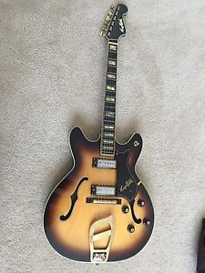 1967-68 Hagstrom Vintage Viking V-2 electric hollowbody guitar MINT!