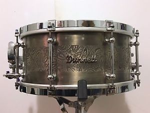 Dunnett 14x6.5 Steel Snare Drum Engraved by James Trussart
