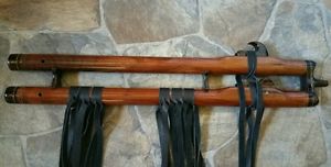 Woodsounds Brent Haines Walnut Double Flute Drone  key of E