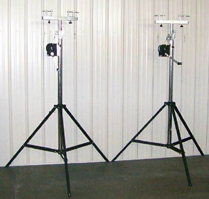 2 Global Truss ST 132 ST132 Crank Stands w Truss Adptrs