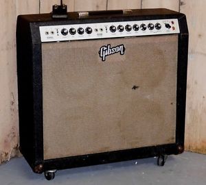 Vintage 1966 Gibson GA-55 RVT Ranger White Panel 4x10 Combo Amp RARE!