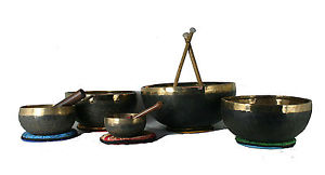 Klangschale Set Klangmassage Meditation Klangtherapie 5 St. 5437g Hörprobe S467