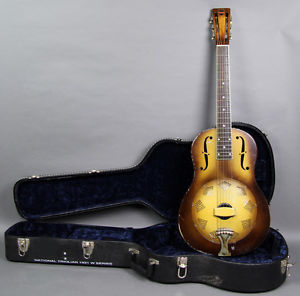 1930 National Triolian Steel Body Resonator Acoustic Guitar w/HSC
