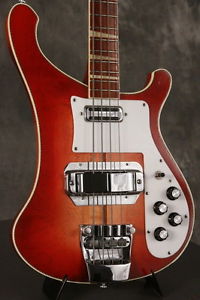 1973 Rickenbacker 4001 Bass FIREGLO!!! CHECKERBOARD BINDING!!!