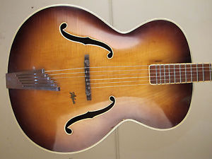 ♫ RARE 1950's HÖFNER. Archtop, vintage Jazzgitarre. TOP!