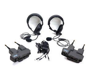 Anchor Audio ProLink 500 wireless intercom BP-500M BP-500R w/ 2X H-2000S headset