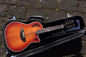 NEU Ovation Mandoline mit OP24+ Preamp super BühnenSound massive Decke Koffer