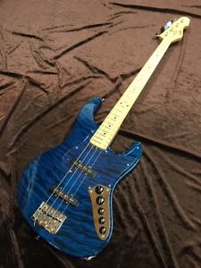 ESP AMAZE-CTM Ocean Blue Swamp Ash Body Used Electric Bass Guitar Deal Japan F/S