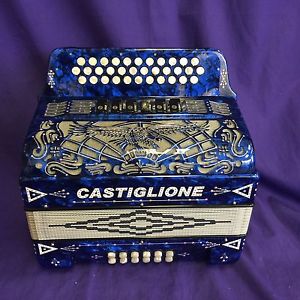NEW CASTIGLIONE TEX MEX ACCORDION 2 KEYS  FBE/EAD (FA/MI).  or GCF/EAD.  (SOL/MI