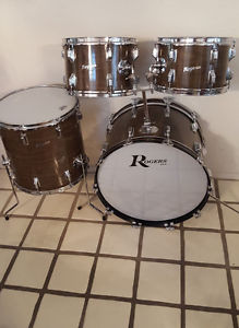 Vintage Rogers Drum Set 4 pc.  Mahogany