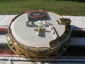 Bluegrass ARCHTOP Mastertone style  complete gold plated banjo pot. Engraved.