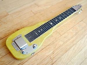 1956 Fender Champion Vintage Lap Steel Yellow Pearloid Pre-CBS Wolfetone Pickup