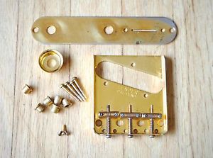1960s Fender Telecaster Vintage Gold Hardware Set, Pat. Pending Bridge & More