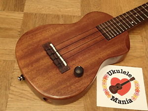 T's Brand Solid Mahogany Electric Concert Ukulele #1997 by Shinji Takahashi