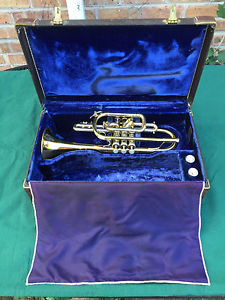 1970 BACH STRADIVARIUS MODEL 37 ML CORNET IN CASE - SERVICED EARLY ELKHART