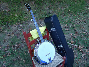 Deering Black Diamond 5 String Banjo 2000 No Hole Flathead Case Clean VG+ NR!