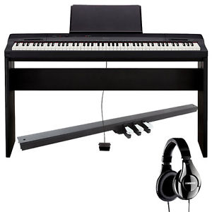 Casio Privia PX-160 88-Key Digital Piano + Stand + 3-Pedal + Headphones Bundle