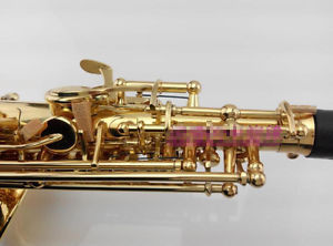 Gold Plated Professional High-Grade U-Shape B Flat Brass Soprano Saxophone #