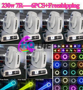 6pcs Touch Screen 7R 230W Beam Spot Zoom Moving Head Light hotsale factory-sale