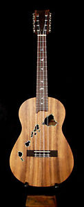Bruce Wei 8 STRING Solid Acacia Koa Baritone Ukulele MOP Inlay, Bag UG19-2168