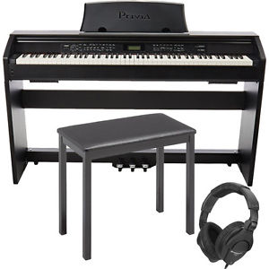 Casio Privia PX-780 88-Key Digital Piano with CB7 Keyboard Bench and Senheiser H