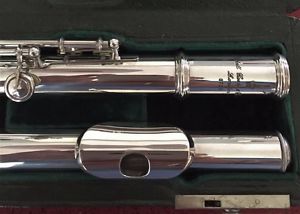 Beautiful Rudall Carte Solid Silver hallmarked Closed-Hole Flute (#8725)