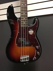 Fender American Standard Precision Electric Bass Guitar w case strap and cable