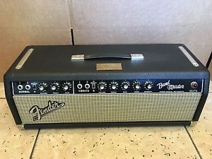 VINTAGE FENDER BANDMASTER BLACKFACE AMP HEAD WITH FOOTSWITCH AND COVER