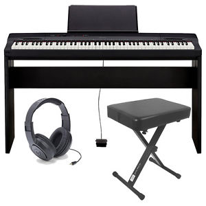 Casio Privia PX-160 88-Key Digital Piano Black w/ Stand Pedal Bench Headphones