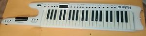PEARL WHITE ROLAND AX-7 MIDI CONTROLLER KEYTAR  w/ ROLAND adapter and strap