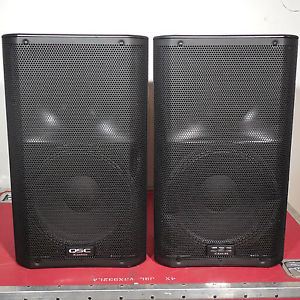 2x QSC K12 Powered 12" Full Range Active Speakers PAIR USED working PERFECT