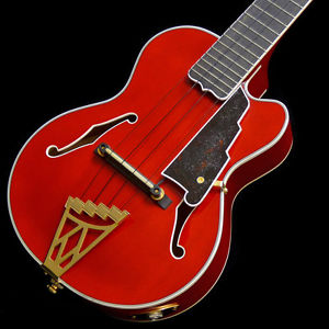 D'Angelico "Arched Ukulele" MU-4P RD Free Shipping Rare