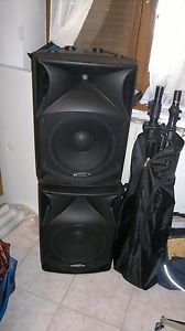 Casse biamplificate 360watt rms me all sound+ stativi