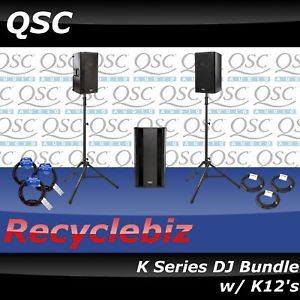 QSC K SERIES DJ BUNDLE!! KSub K12 TS-100B Free US 48 State Shipping!  In Stock!