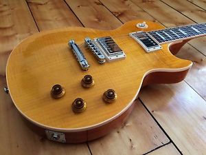 Gibson USA Les Paul Standard Electric Guitar 2016 T Trans Amber