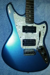 Customized FENDER MARAUDER Guitar Modern Player Blue Triplebucker Hard Case