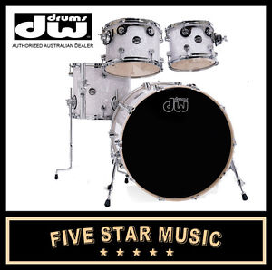 DW DRUMS PERFORMANCE SERIES 4 PIECE SHELL PACK 24" DRUM KIT WHITE MARINE - NEW