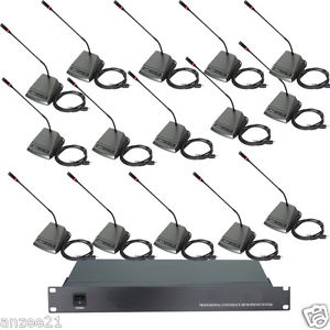 1 to 48 Wired Gooseneck Conference Meeting Microphone System with 48 Mic Unit